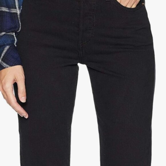 Women Levi's Premium Wedgie Straight Denim Jeans Size 10 Waist 30 Black - Picture 2 of 14
